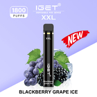 新しい味はIGET XXL 1800氷吹く7ml容量のブラックベリーのブドウの着く