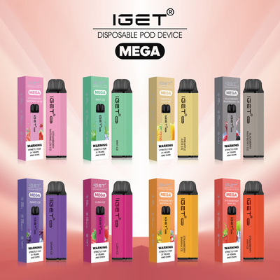 5%のためのニコチンを含む24本の味のIgetのメガ フルーツの氷の使い捨て可能なvapeのペン