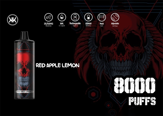 使い捨て可能なKK 8000は最高のVapeのペン エネルギー再充電可能な850mAh電池が付いている吹く