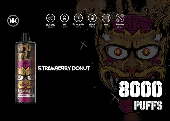 使い捨て可能なKK 8000は最高のVapeのペン エネルギー再充電可能な850mAh電池が付いている吹く