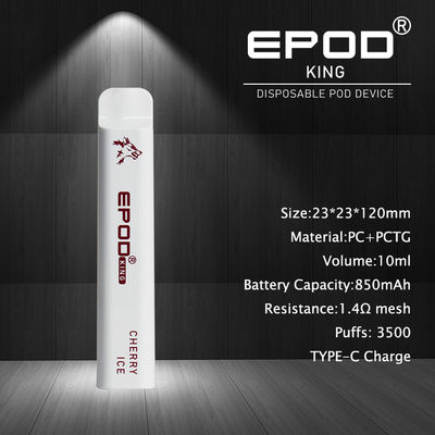 再充電可能な使い捨て可能なニコチンのタバコ850mAhの中のEPOD王10mlの液体