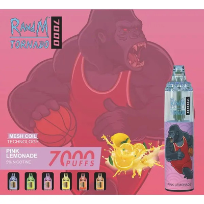 5%のニコチンの塩RANDMのトルネード7000パフは30種類Vapeの使い捨て可能なペンに風味を付ける