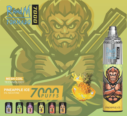 14ML E網のコイルおよびRGBライトが付いている液体のVapes RandMのトルネード7000パフ