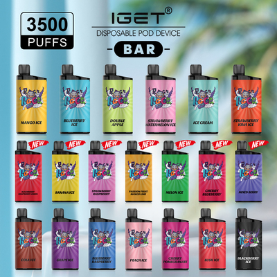 ニコチンのVape使い捨て可能なIGETのタバコ、3500パフIGET棒