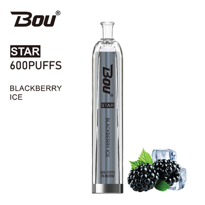 600 500mah電池が付いているパフ2ml 2%のニコチンのVape BOUの星
