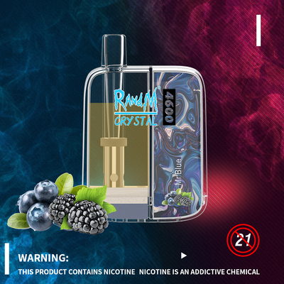 RandM Crystal 4600 パフ使い捨て電子タバコ 10ml ポッド メッシュコイル付き