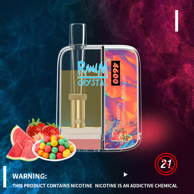 12の味10mlの最新のファッション様式のRandMの水晶使い捨て可能な4600のパフVapes