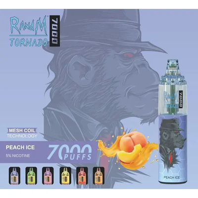 Fumot RandM トーナド 7000 パフ ジューシー アイス フルーツ フラワー 入手可能 メッシュコイル 5% ニコチン容量 使い捨てvape