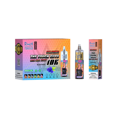 10000システムVapeは20のMLのポッド ペンで書くRandMのトルネード使い捨て可能なVape RGBライトRechargableを吹く