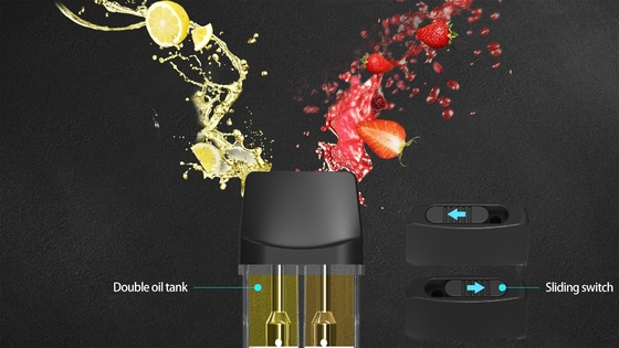 2ml 1回使用可能なヴァープペンのカートリッジ 2 in 1 タイプC 充電器付き 双味の蒸発器ポッド装置