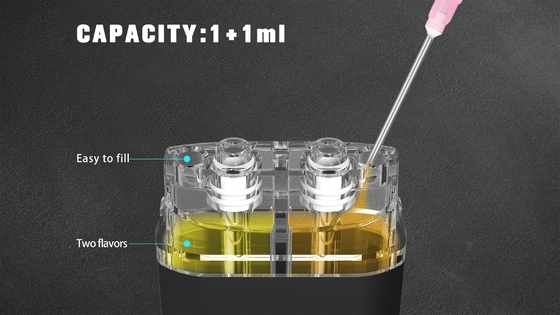 2ml 1回使用可能なヴァープペンのカートリッジ 2 in 1 タイプC 充電器付き 双味の蒸発器ポッド装置