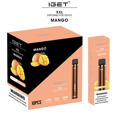 中国の工場直接Igetのxxl 100%元の1800は使い捨て可能なvapeのペン吹く