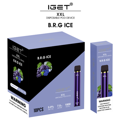 中国の工場直接Igetのxxl 100%元の1800は使い捨て可能なvapeのペン吹く