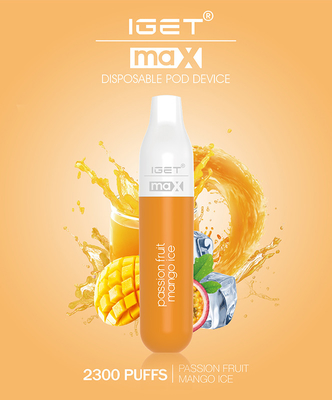 速い出荷の使い捨て可能なVapeのペンIGET MAX 2300のパフ利用できる16の味