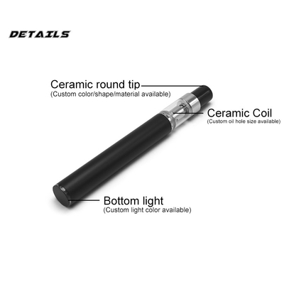 上の満ちる280mah電池0.3mlの小型cbdのvapeのペンD7の使い捨て可能な空のcbdオイルのペン
