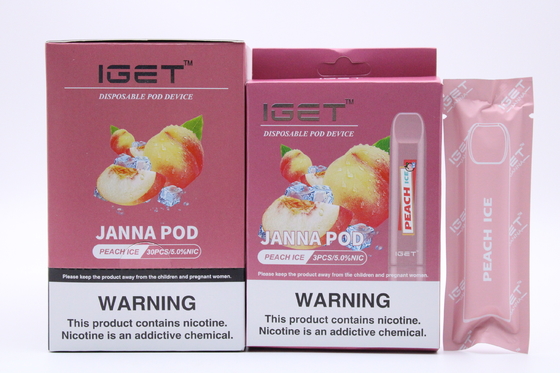 卸し売り使い捨て可能な電子タバコのペン450のパフ1.6ml Iget Janna使い捨て可能なVape