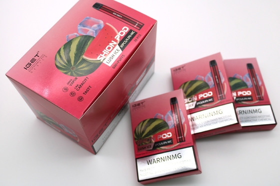 IGET SHIONの使い捨て可能なEタバコのポッド装置600パフ400mAh電池のVapeの確実なペン