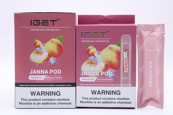 IGET JANNA 1.6ml電子Vapeのペン、450のパフEの液体のタバコ