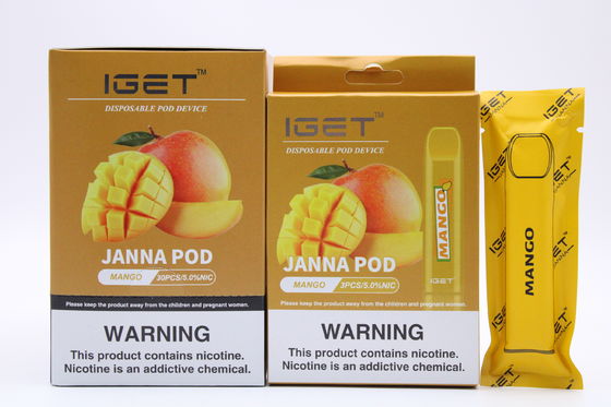 IGET JANNA 1.6ml電子Vapeのペン、450のパフEの液体のタバコ