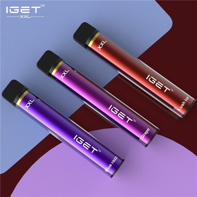 Iget確実な1800のパフの携帯用ポッドVapeの7ml XXLの煙る蒸発器のペン