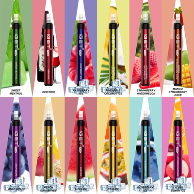 650mAh IGET Vape使い捨て可能な小型Eのタバコ1200のパフ4.8ml