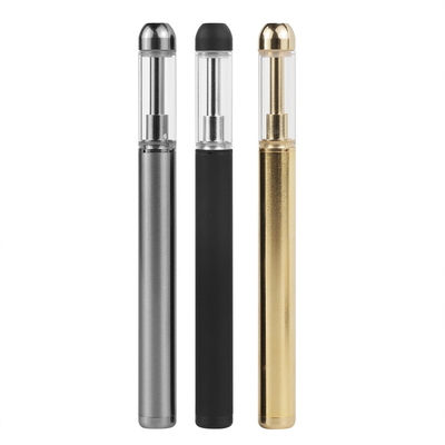 金属の円形の先端CBD使い捨て可能なVapeのペンの陶磁器のコイルの暖房0.5mlのガラス タンク