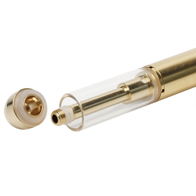 金属の円形の先端CBD使い捨て可能なVapeのペンの陶磁器のコイルの暖房0.5mlのガラス タンク
