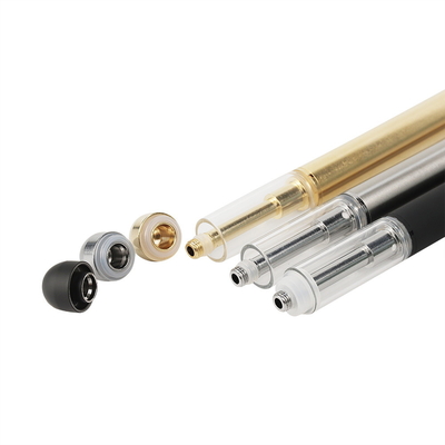 金属の円形の先端CBD使い捨て可能なVapeのペンの陶磁器のコイルの暖房0.5mlのガラス タンク