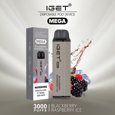 8色は真新しいNicの塩の使い捨て可能なVape IGETのメガ パフ3000冷却する
