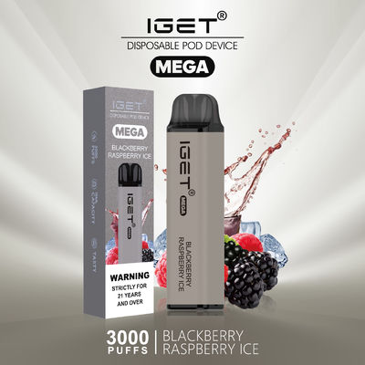 Igetメガ3000のパフはVapeの煙、電子注文の蒸気タバコを着色した