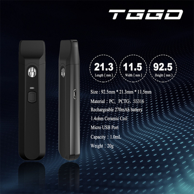 OEM 1ml 270mAh CBD使い捨て可能なVapeのペンは調節可能な電圧を予備加熱する