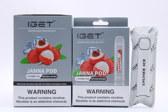 Lycheeの氷IGET Vapeの使い捨て可能なニコチンのポッド450のパフ