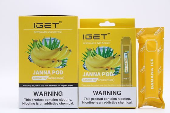 Lycheeの氷IGET Vapeの使い捨て可能なニコチンのポッド450のパフ