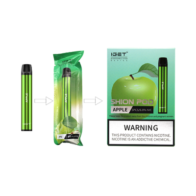 600のパフE液体Nicは1のVapeの使い捨て可能なペンにIGET SHIONすべて塩を加える