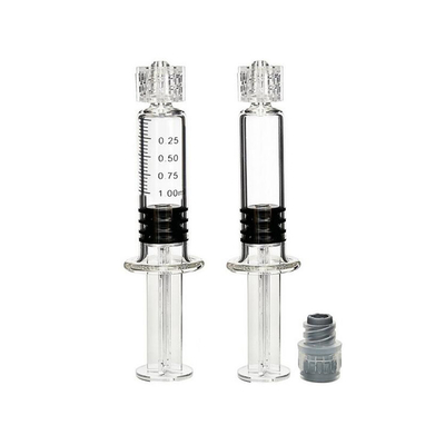 0.5ml 1ml空の明確なThcオイルのガラス スポイトの使い捨て可能なLuerロックの不必要な注入