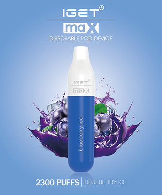 確実なIGET MAX Vapeのペンの電子タバコ装置1100mAh電池8mlのポッド