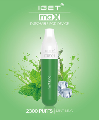 確実なIGET MAX Vapeのペンの電子タバコ装置1100mAh電池8mlのポッド