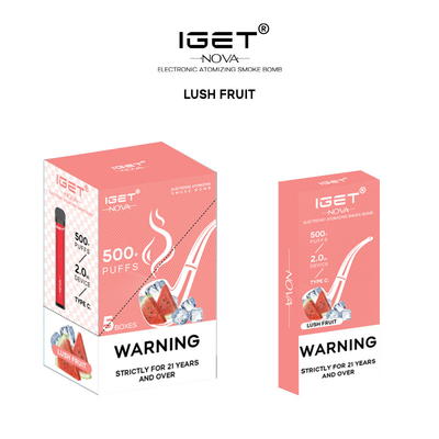 100%元のIGETの新星取り替え可能なポッドによって再充電される電池500Puffs 6%のニコチンVape