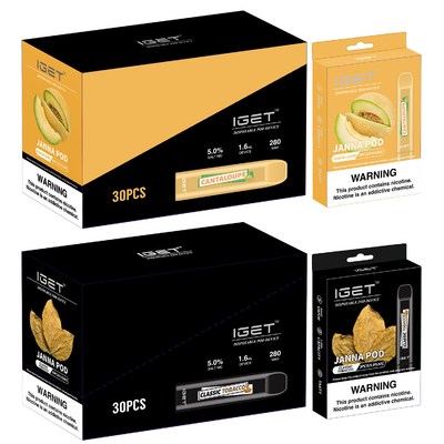 卸し売り多数色IGET JANNA 450はVapeの使い捨て可能なペン吹く