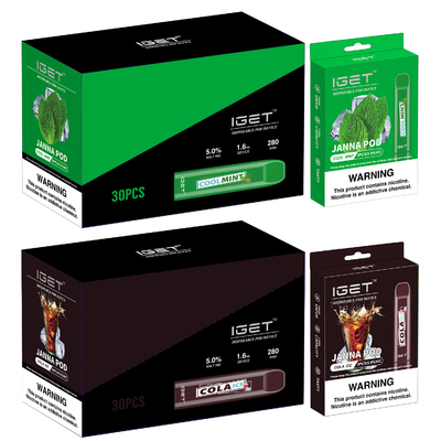 卸し売り多数色IGET JANNA 450はVapeの使い捨て可能なペン吹く