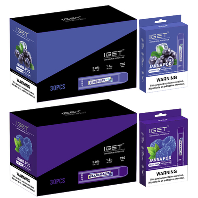 卸し売り多数色IGET JANNA 450はVapeの使い捨て可能なペン吹く
