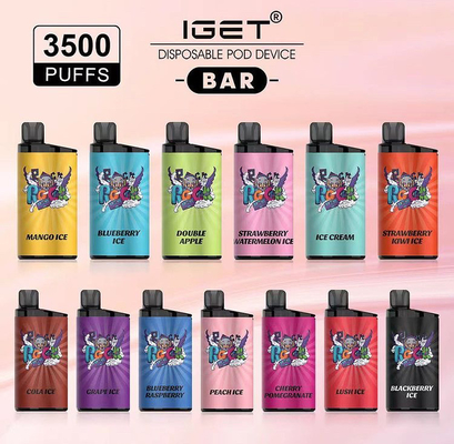 13の味3500のパフの使い捨て可能なVapeのペンIGET棒確実な事前に入力されたvapeのペンのキット