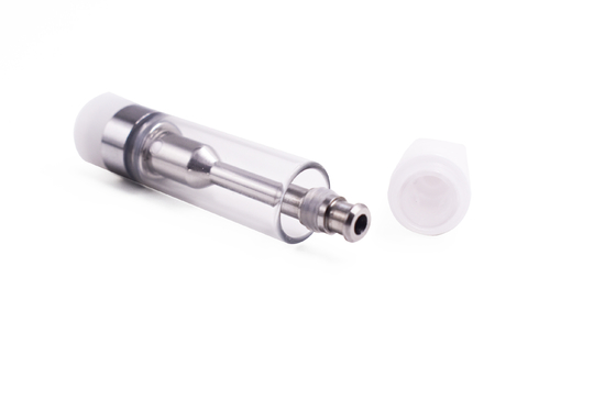 注文のロゴ2.0mm 2.3mm黒く白い手は使い捨て可能な先端無鉛CBD Vapeのカートリッジ316SSを押す