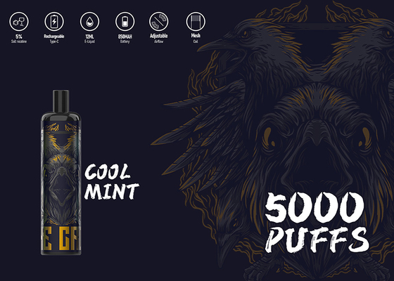 5%のニコチンはEpodエネルギー最高の5000のパフの電子タバコVapeを含んでいる