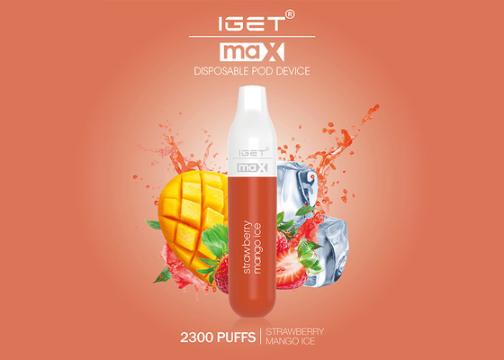 8.0ml IGET MAX 2300は使い捨て可能な電子タバコ16色吹く