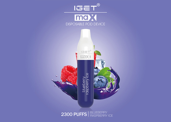 8.0ml IGET MAX 2300は使い捨て可能な電子タバコ16色吹く