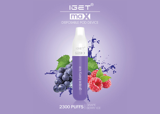 8.0ml IGET MAX 2300は使い捨て可能な電子タバコ16色吹く