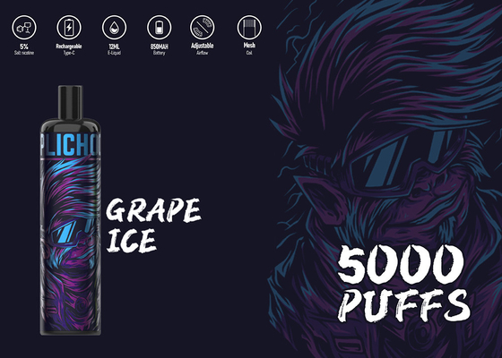 5000のパフのタイプC EPOD使い捨て可能なVape 12の味E Ciagrette