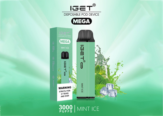 使い捨て可能なIGETのメガvapesは3000のパフeタバコ味の10のmlの蒸発器実を結ぶ