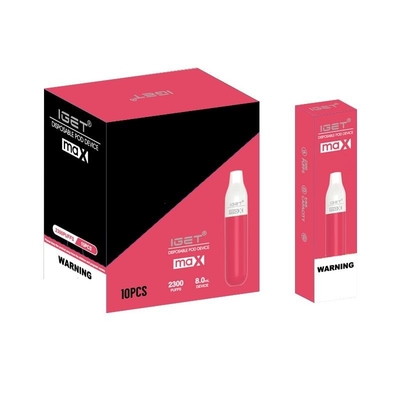 IGET使い捨て可能なVapeはIGET MAX 2300のpufffsをペンで書く